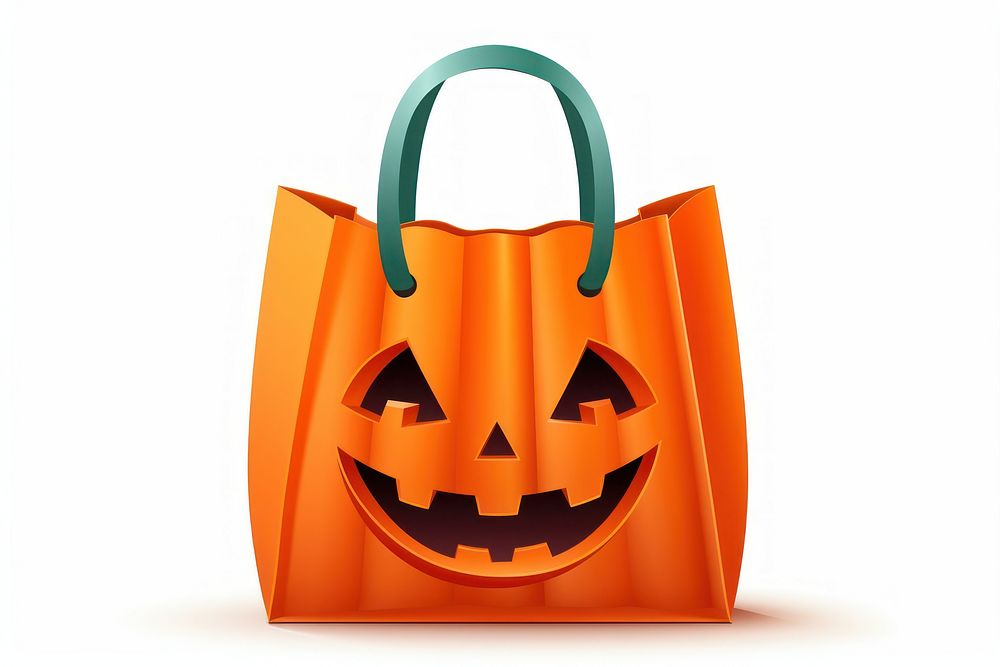 Bag halloween handbag white background. AI generated Image by rawpixel.