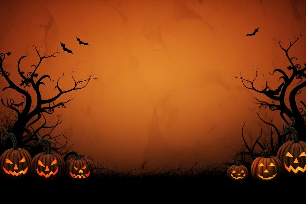 Halloween backgrounds anthropomorphic jack-o'-lantern