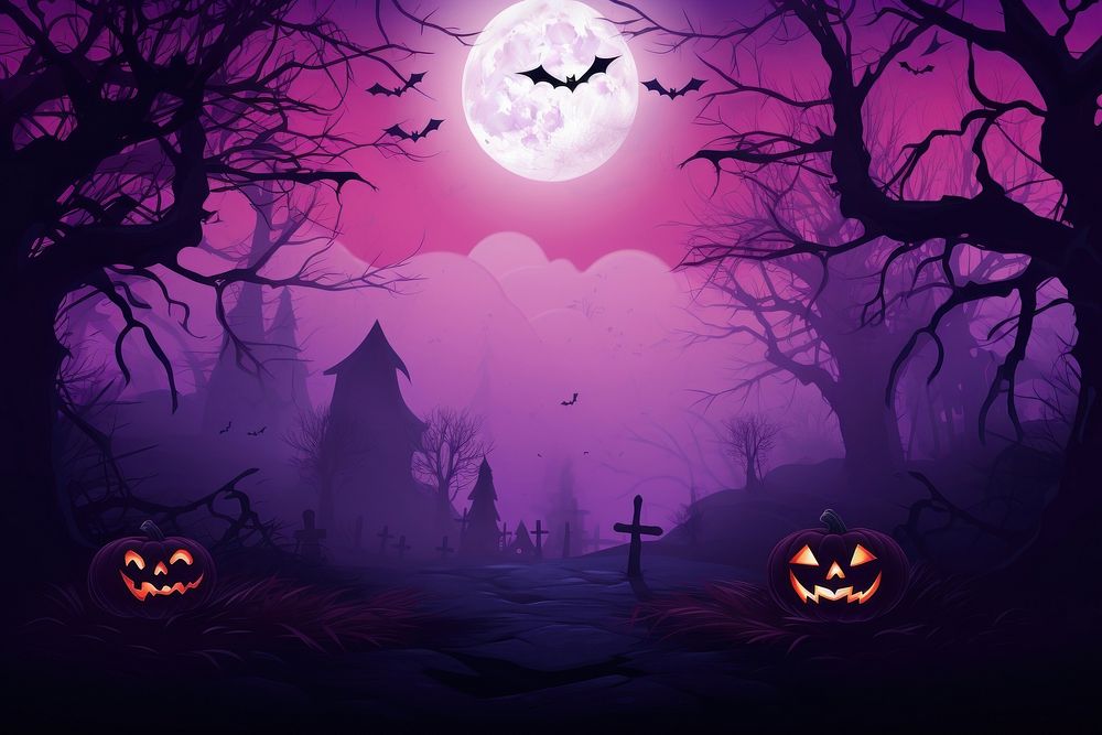 Halloween outdoors nature purple. AI | Free Photo Illustration - rawpixel
