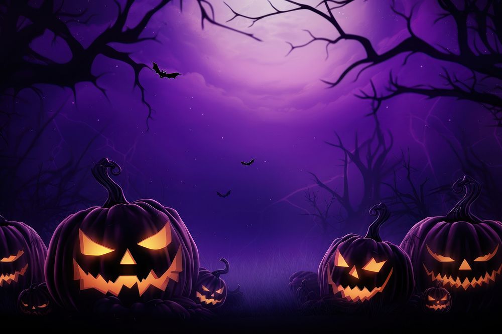 Halloween backgrounds purple anthropomorphic