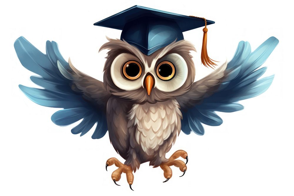 Graduation animal bird owl. AI generated Image by rawpixel.
