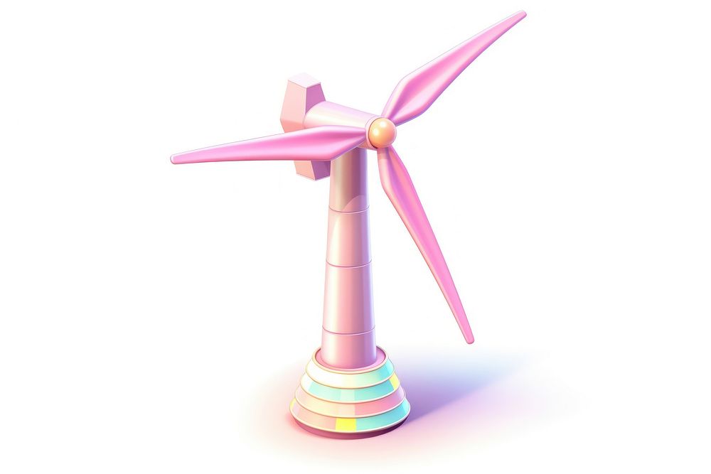Alternative energy windmill turbine machine cartoon. AI generated Image by rawpixel.