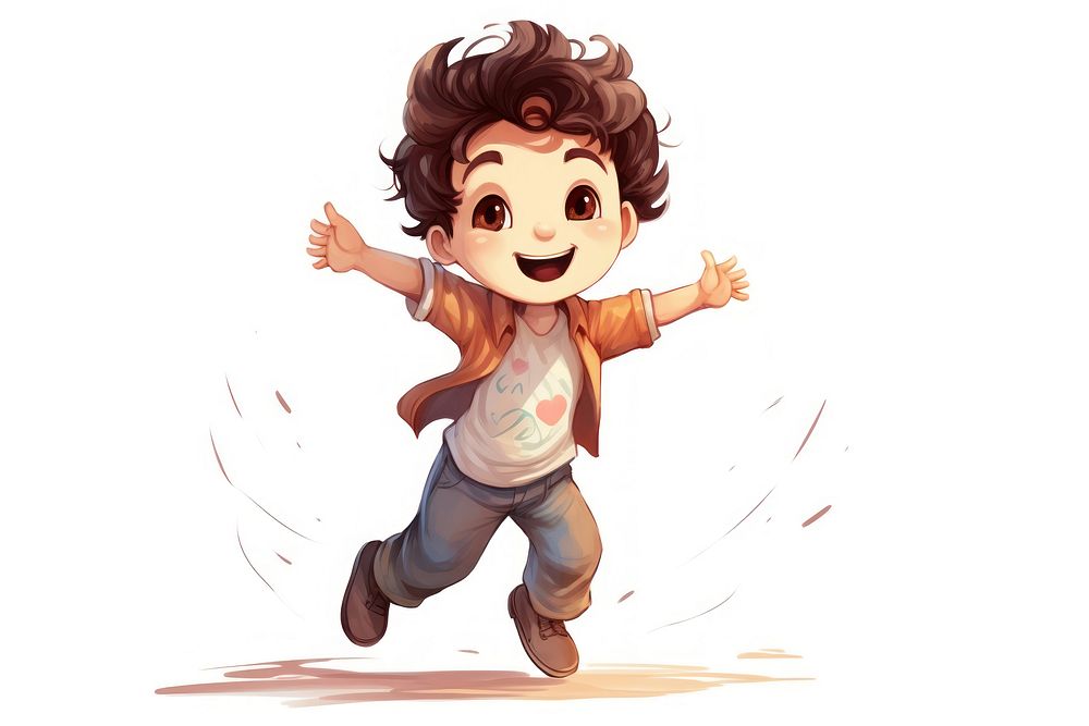 Cartoon cute creativity happiness. AI generated Image by rawpixel.