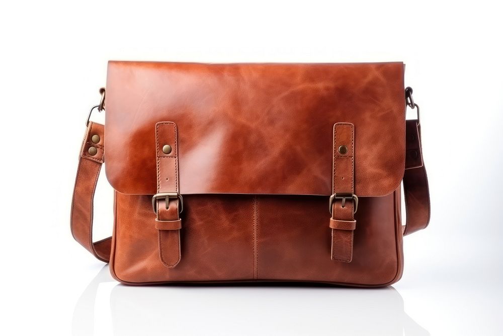 Bag briefcase leather handbag. AI generated Image by rawpixel.