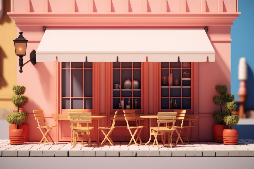 Furniture awning chair cafe. AI generated Image by rawpixel.