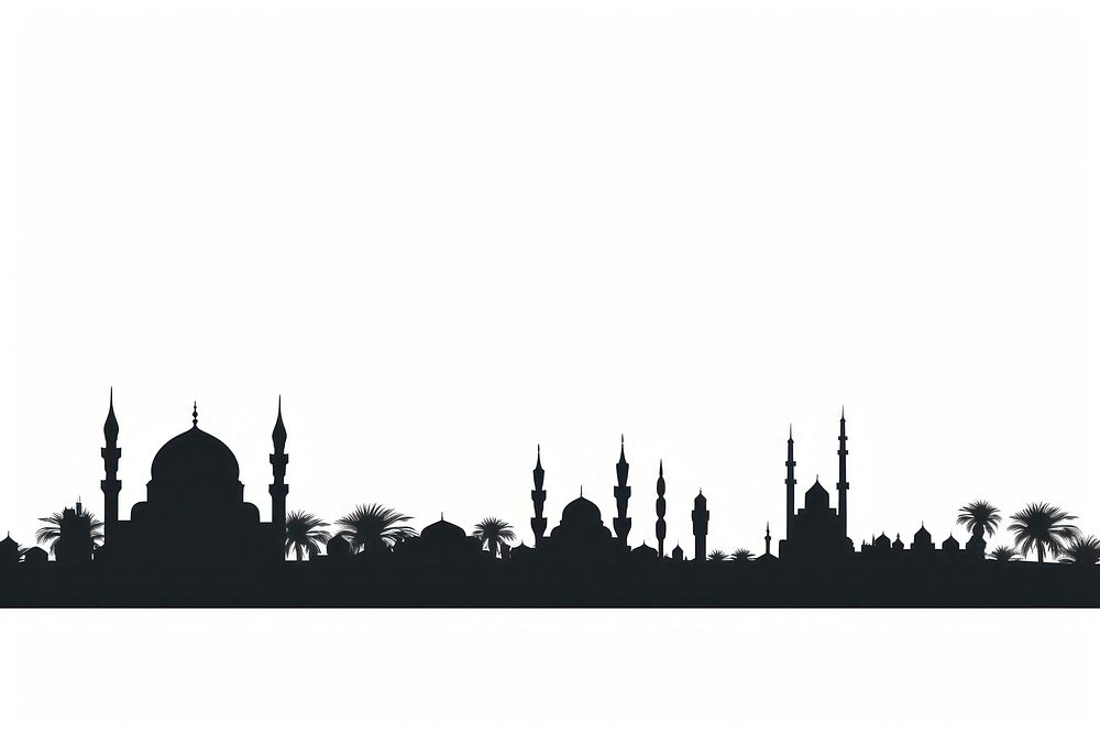 Architecture silhouette building mosque. AI generated Image by rawpixel.