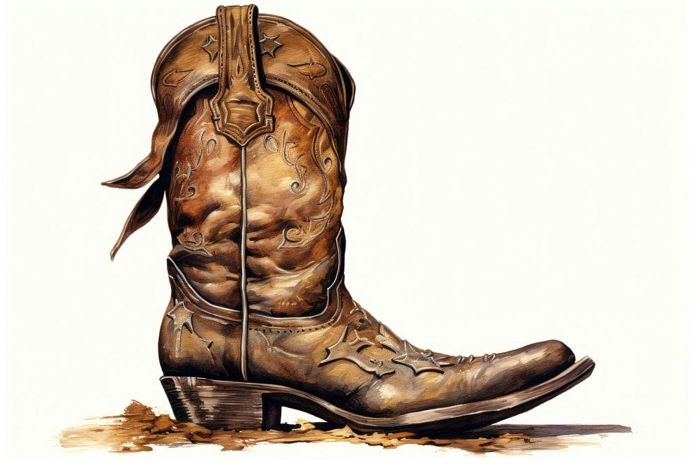 Footwear shoe boot cowboy boot. AI generated Image by rawpixel.