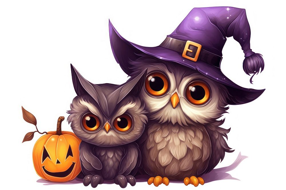 Halloween cute anthropomorphic jack-o'-lantern. AI generated Image by rawpixel.