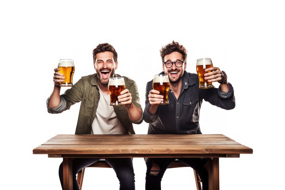 Drinking beer glass adult. AI generated Image by rawpixel.
