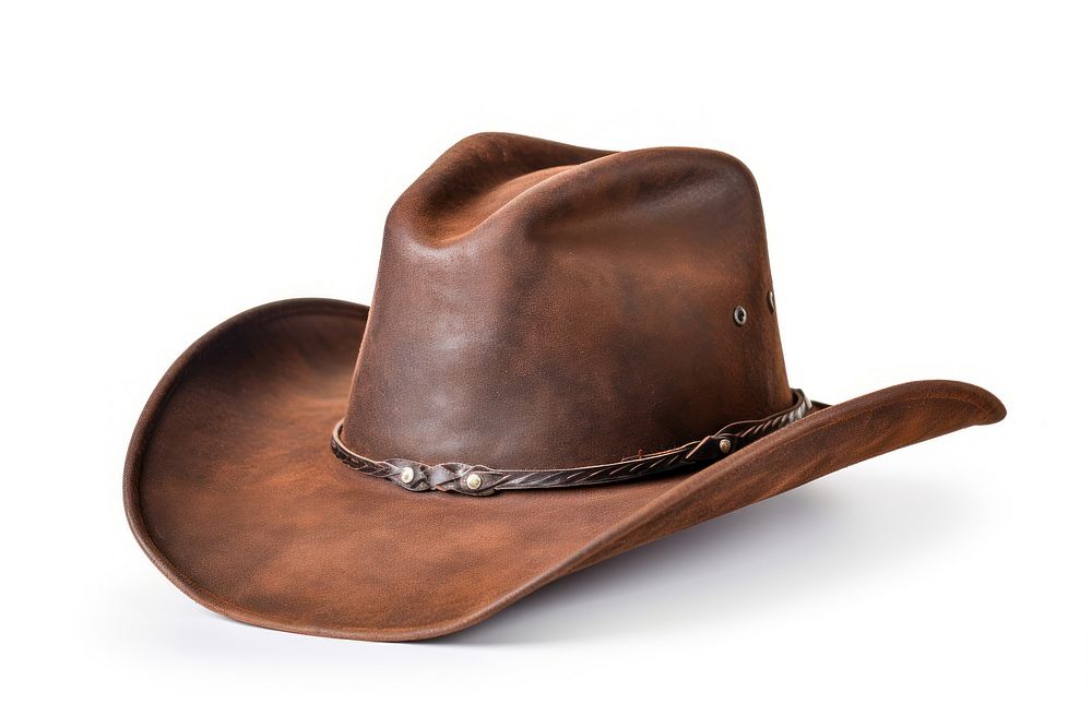 Cowboy hat white background cowboy hat. AI generated Image by rawpixel.