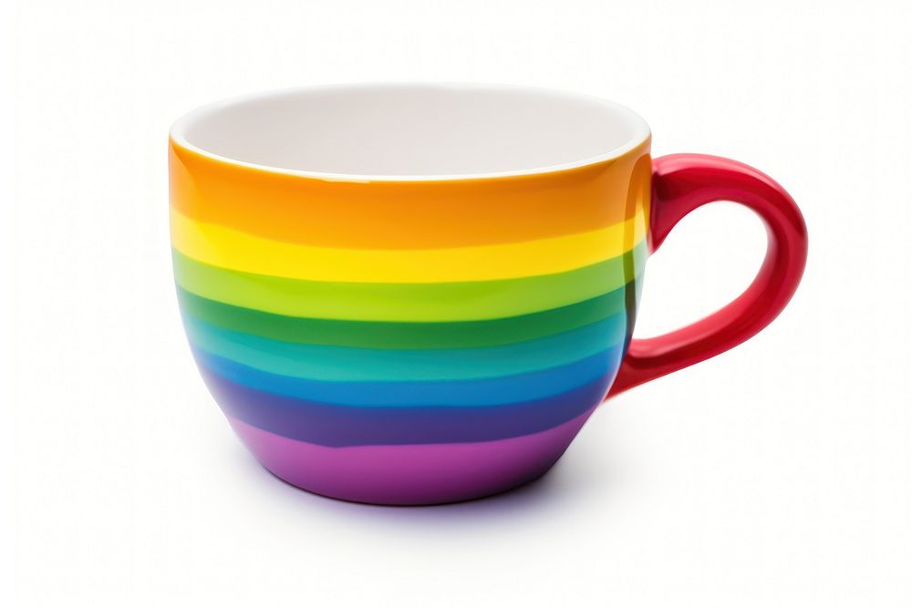 Cup rainbow coffee drink. AI generated Image by rawpixel.