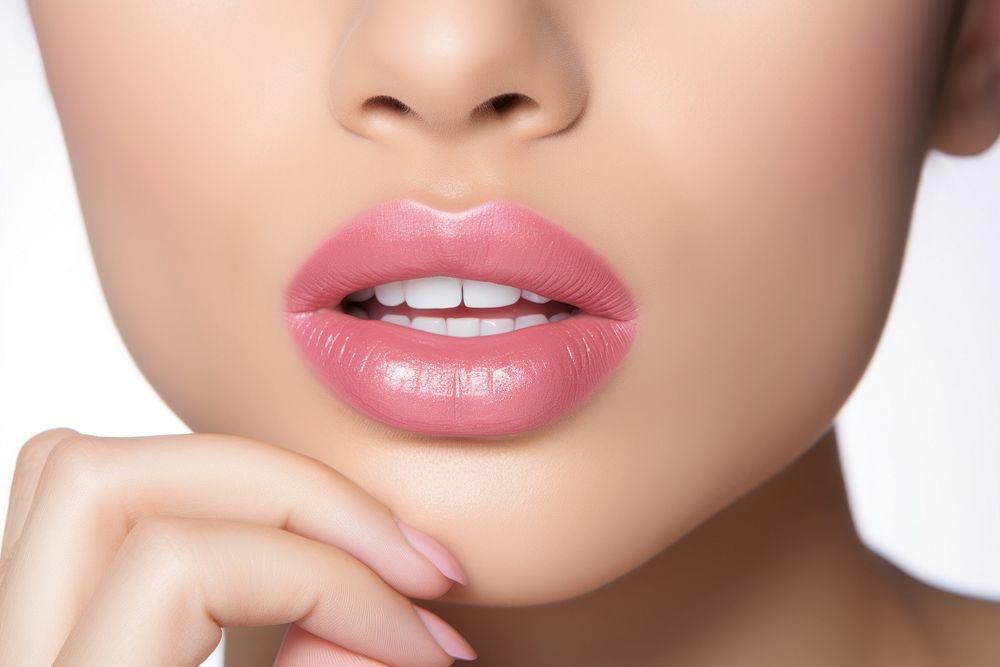 Lipstick cosmetics teeth skin. AI generated Image by rawpixel.