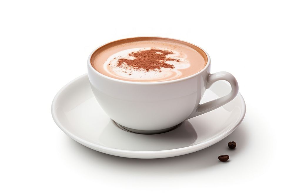 Mocha coffee saucer drink. AI generated Image by rawpixel.