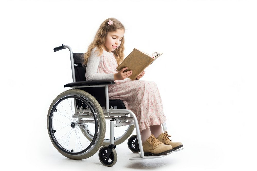 Reading wheel publication wheelchair. AI generated Image by rawpixel.