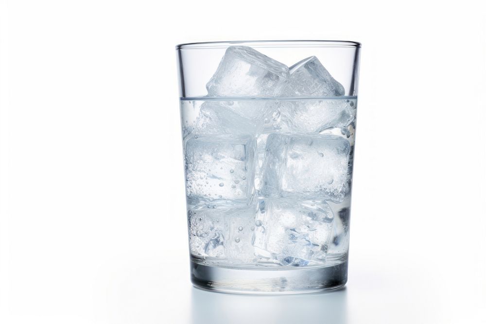 Glass ice drink white background. AI generated Image by rawpixel.