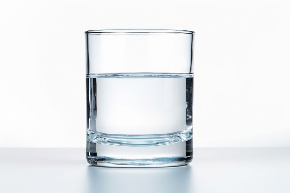 Glass white background refreshment transparent. AI generated Image by rawpixel.