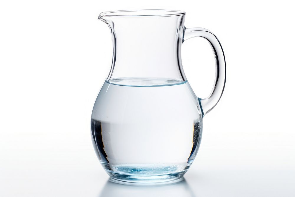 Jug glass drink white background. AI generated Image by rawpixel.