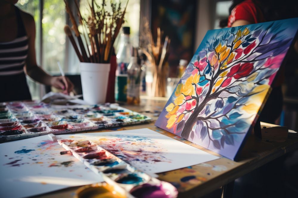 Art painting adult paintbrush. 