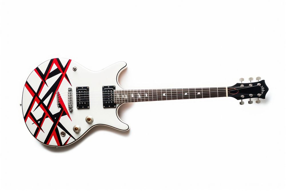 Guitar white white background electric guitar. AI generated Image by rawpixel.