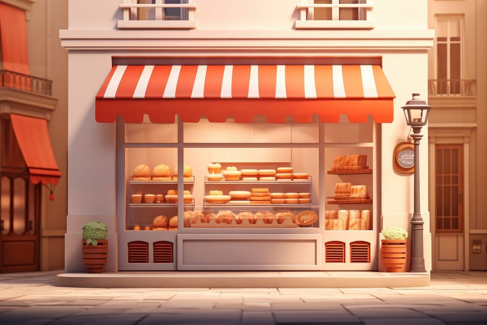 Bakery food shop architecture. AI generated Image by rawpixel.