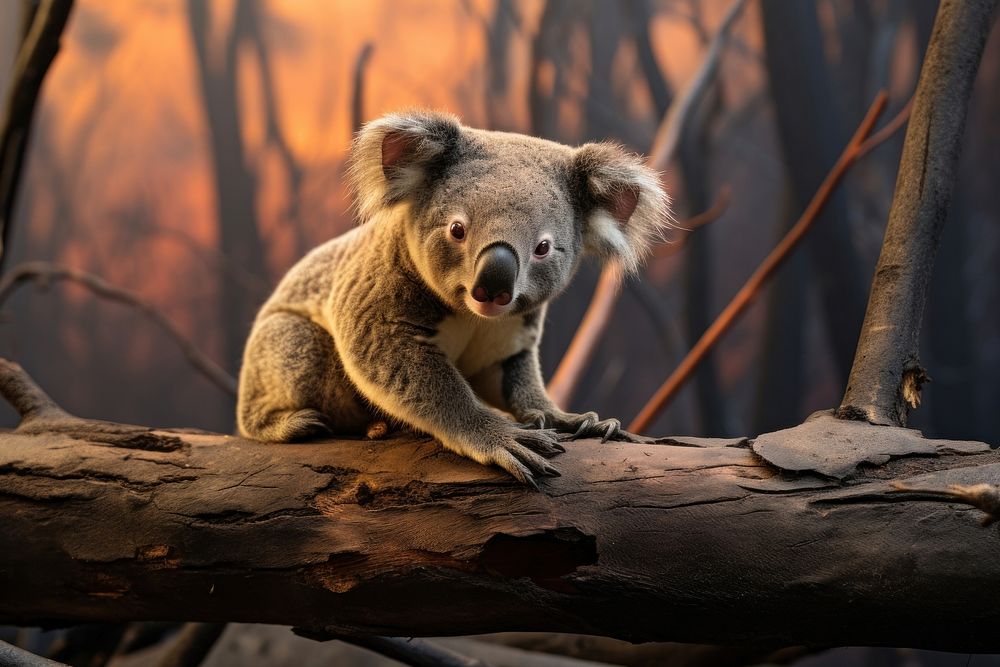 Koala wildlife mammal animal. AI generated Image by rawpixel.