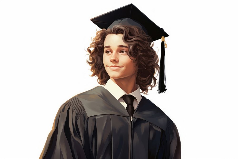 Graduation student adult graduation gown. AI generated Image by rawpixel.