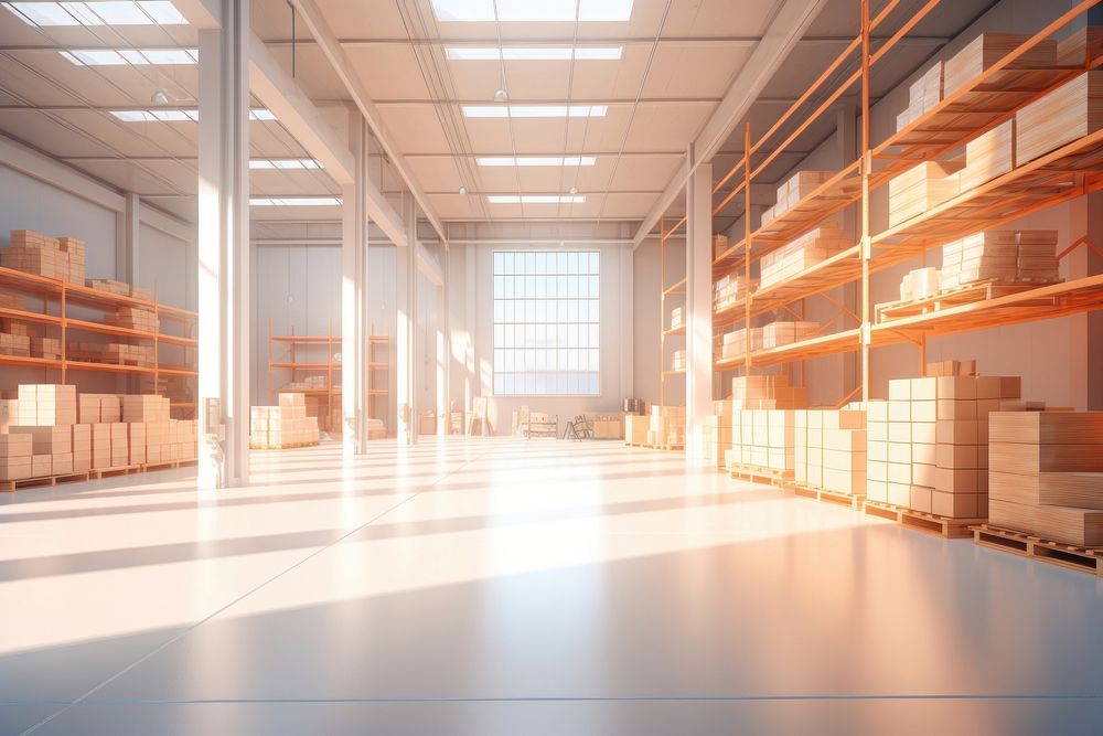 Warehouse architecture building delivering. AI generated Image by rawpixel.