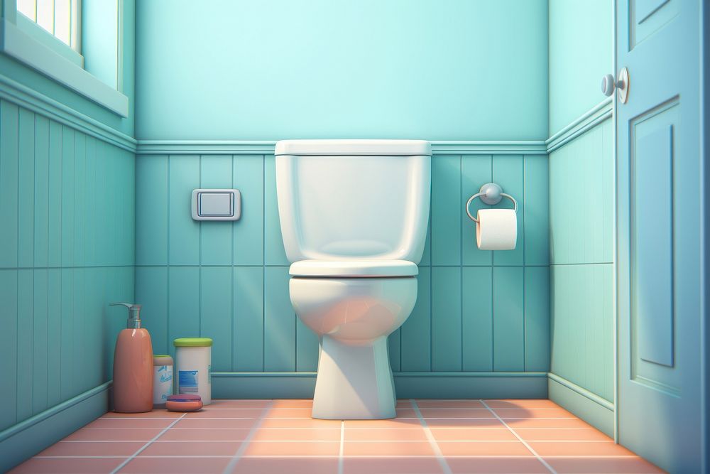 Toilet bathroom architecture convenience. AI generated Image by rawpixel.