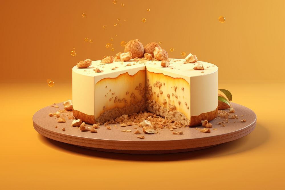 Cake cheesecake dessert food. AI generated Image by rawpixel.