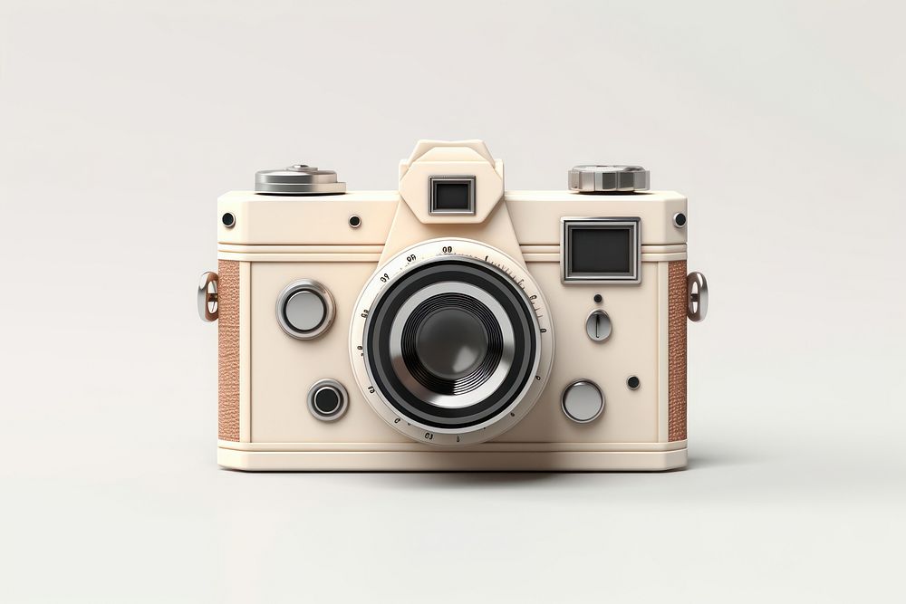 Camera white background electronics photography. AI generated Image by rawpixel.