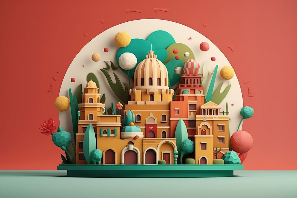 Toy representation architecture celebration. AI generated Image by rawpixel.