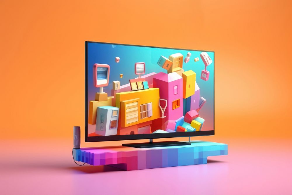 Television computer screen art. AI generated Image by rawpixel.