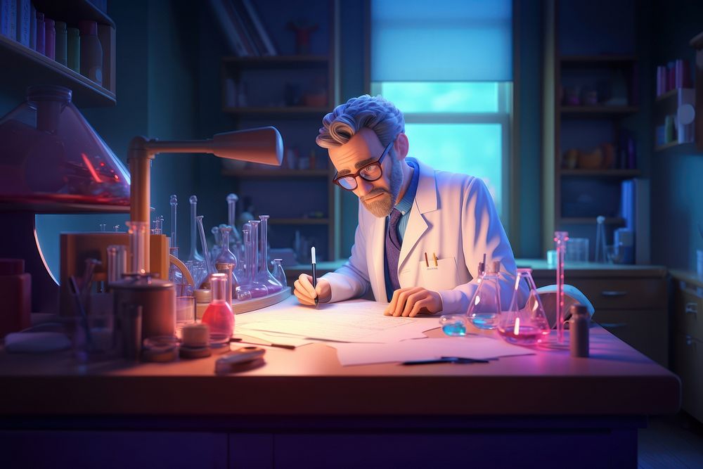 Laboratory scientist working adult. AI generated Image by rawpixel.