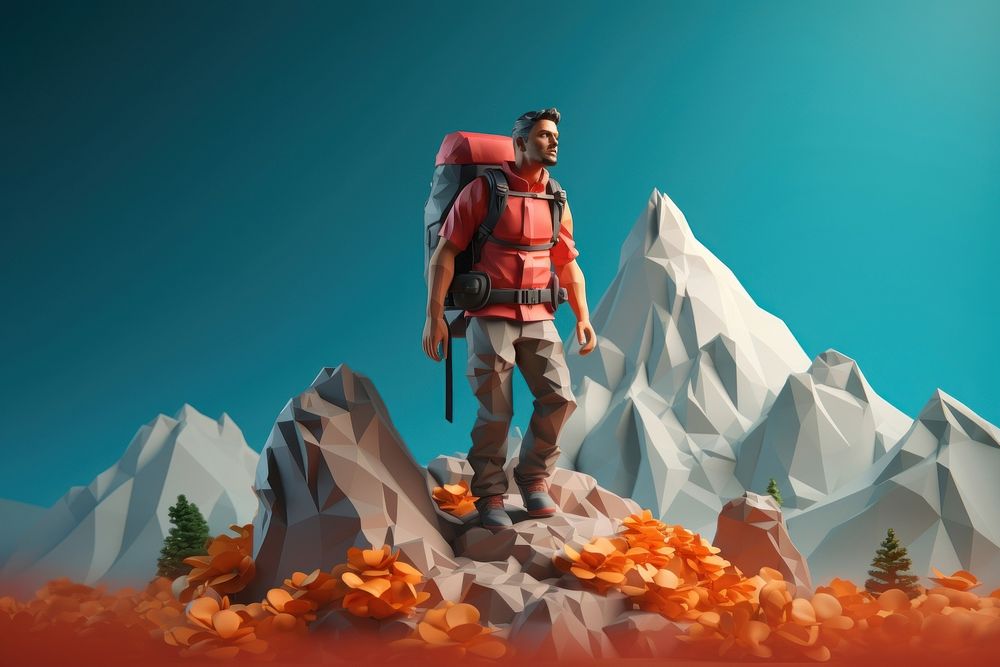 Adventure outdoors backpack nature. AI generated Image by rawpixel.