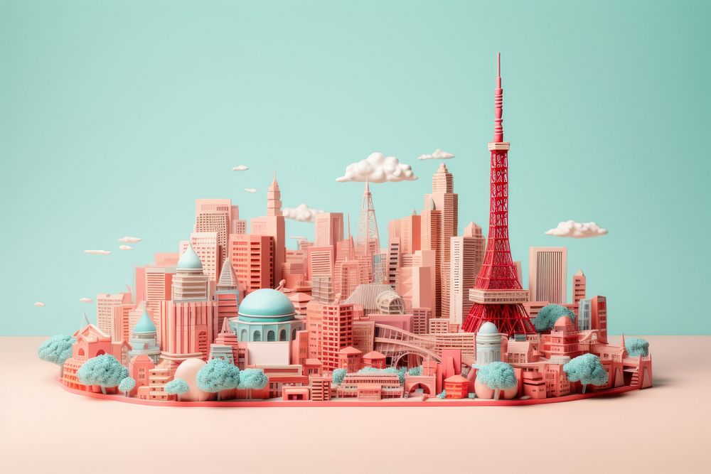 Architecture cityscape building skyscraper. AI generated Image by rawpixel.