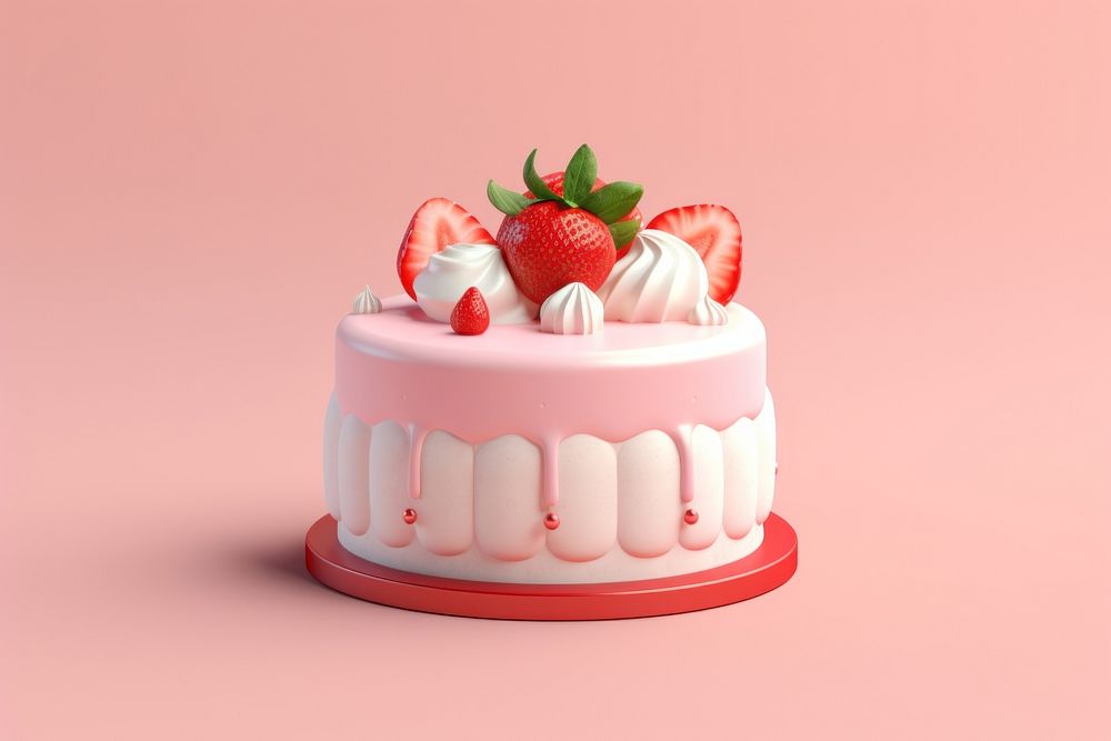 Strawberry cake dessert fruit. | Premium Photo Illustration - rawpixel