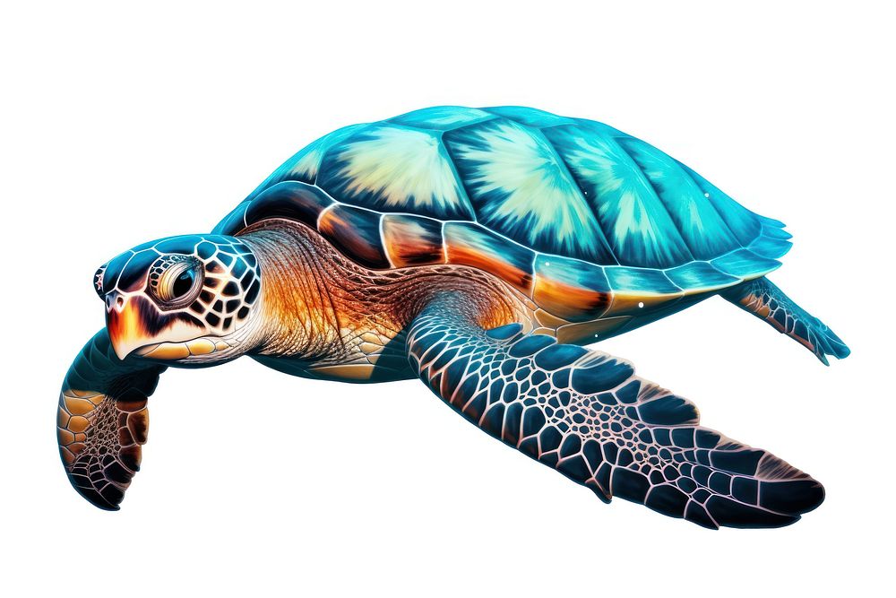 Reptile animal turtle white background. | Free Photo Illustration ...