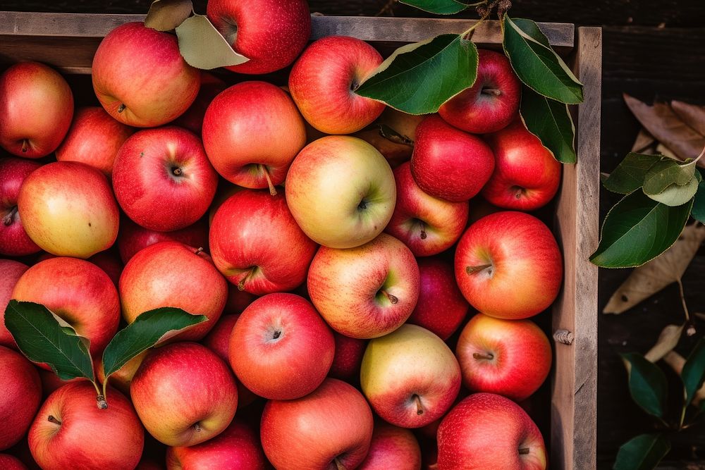 Apple fruit plant food. 