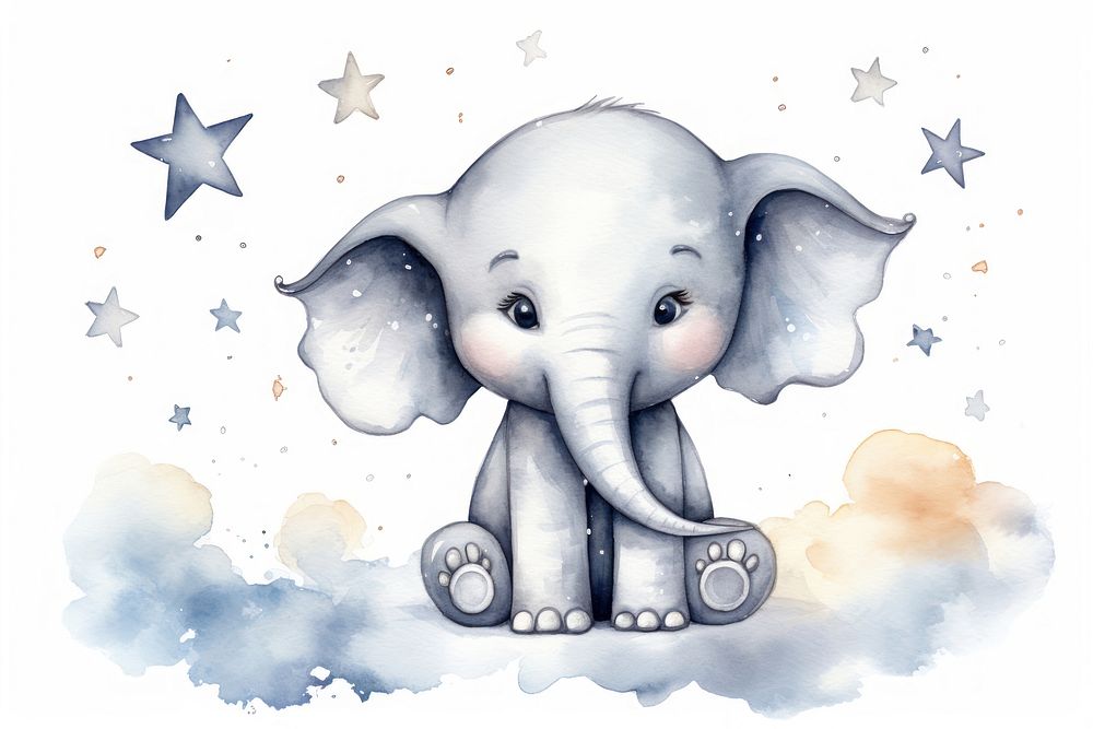 Elephant mammal animal cute. AI generated Image by rawpixel.