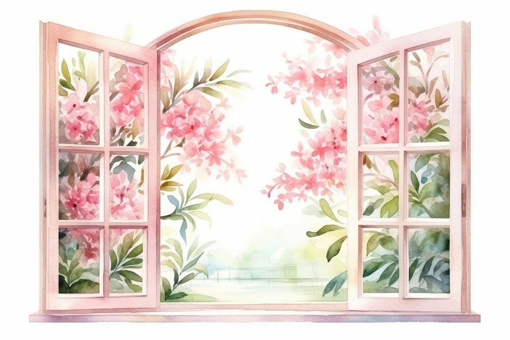 Window flower plant architecture. AI generated Image by rawpixel.