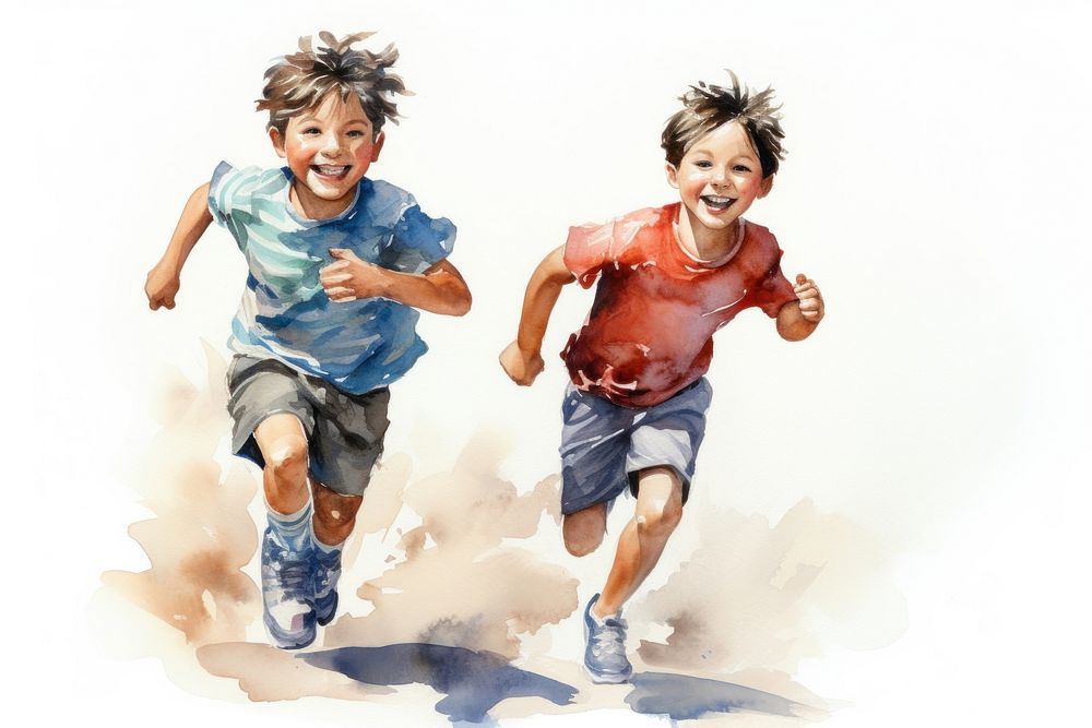 Running shorts child boy. AI generated Image by rawpixel.