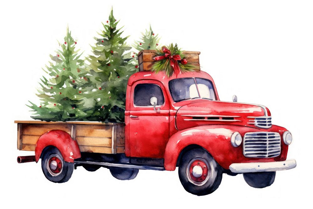 Christmas truck tree vehicle