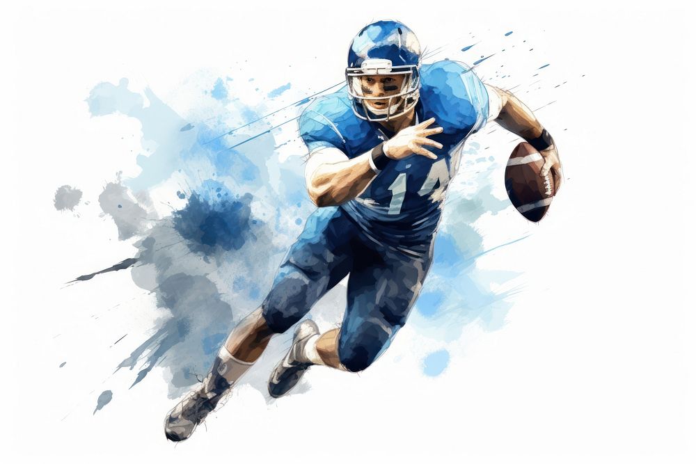 Football helmet sports player. AI generated Image by rawpixel.