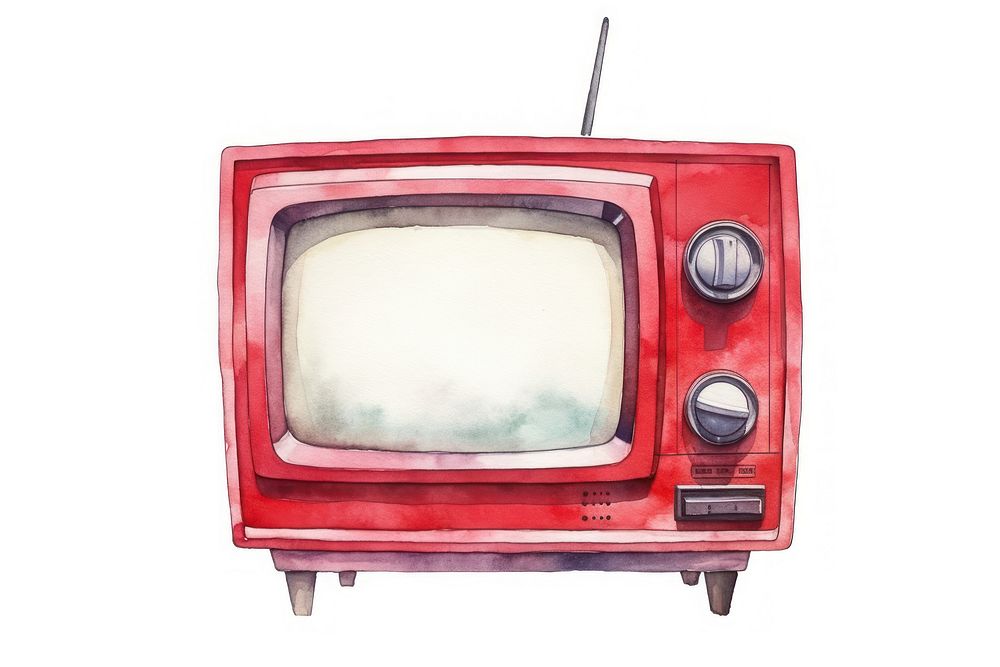 Television red electronics technology. AI generated Image by rawpixel.