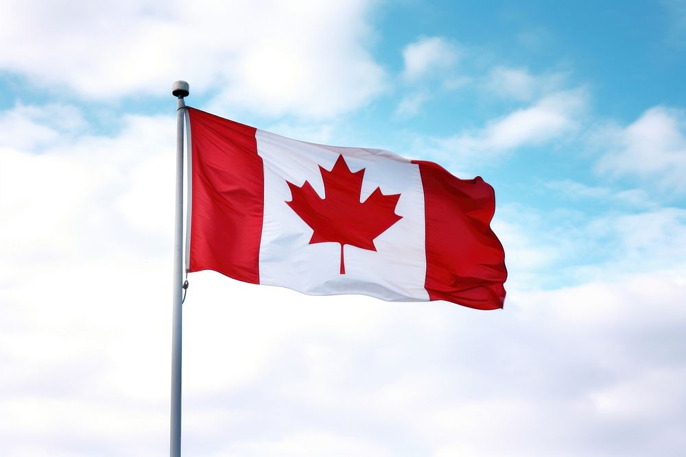 Flag canada flag patriotism outdoors. AI generated Image by rawpixel.