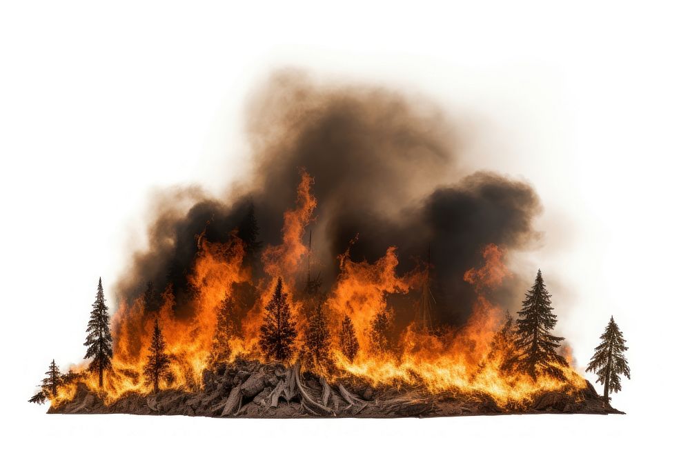 Fire bonfire burning forest. AI generated Image by rawpixel.