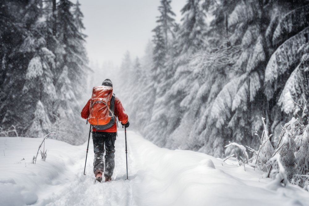 Snow recreation mountain backpack. 