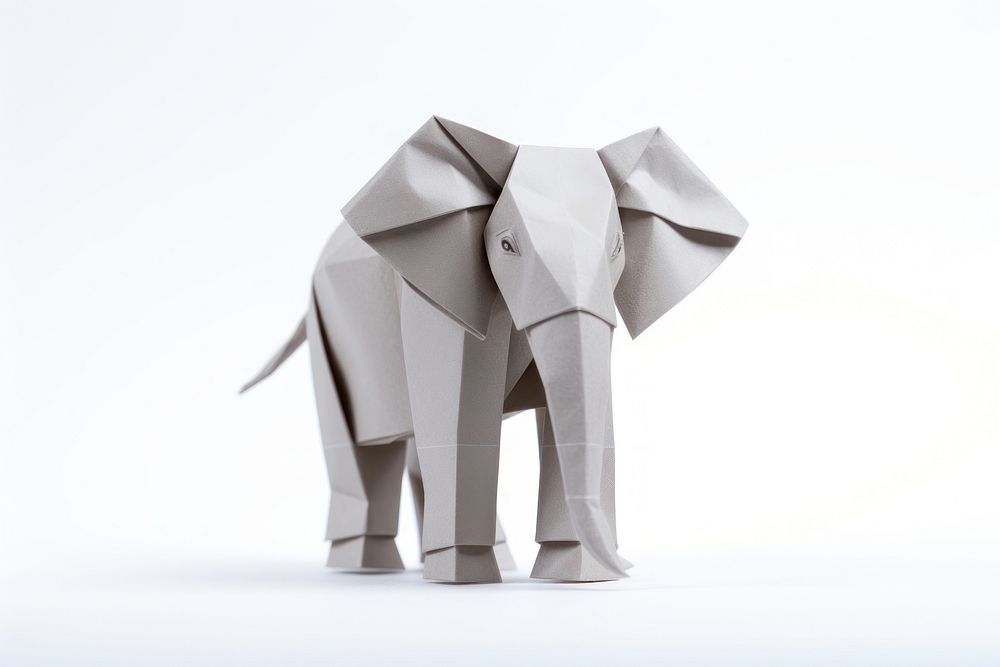 Origami elephant paper art. AI generated Image by rawpixel.
