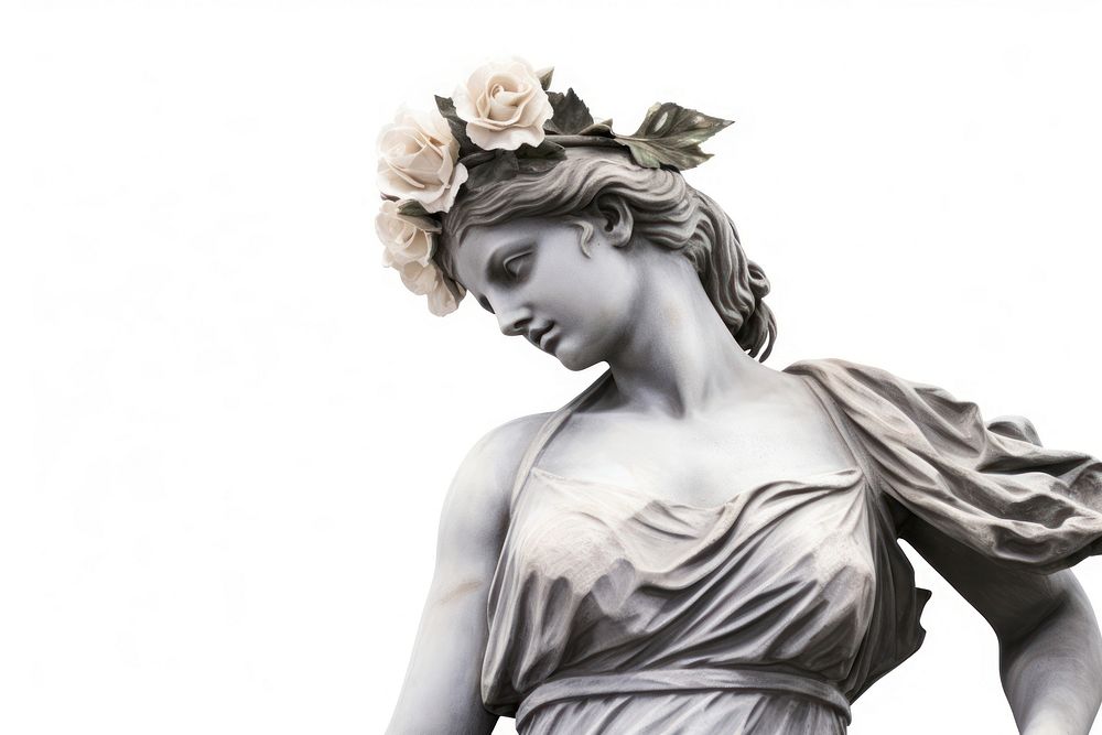Sculpture flower portrait statue. AI generated Image by rawpixel.