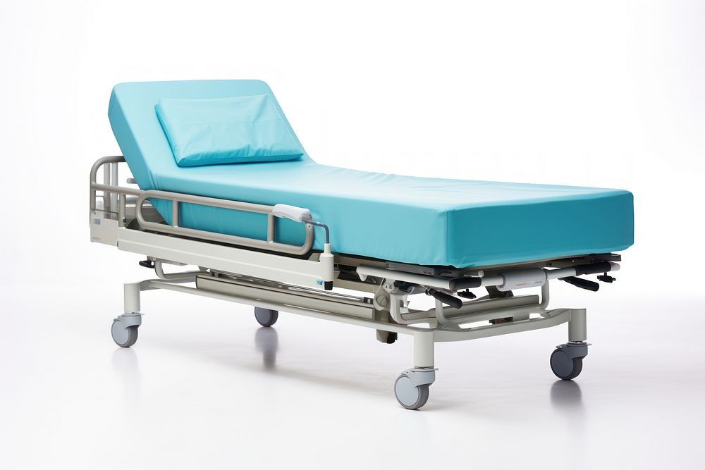 Hospital bed stretcher furniture. AI generated Image by rawpixel.